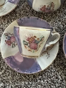 Photo of free Musical Coffee Pot, Cream, Sugar, and 6 cups and saucers #1