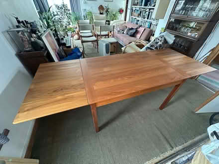 Photo of free Teak extendable dining table set with six chairs. (Norham Manor OX2) #2
