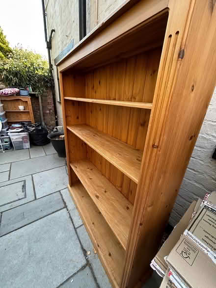 Photo of free Large wooden bookshelf (Dn3 1ha) #1