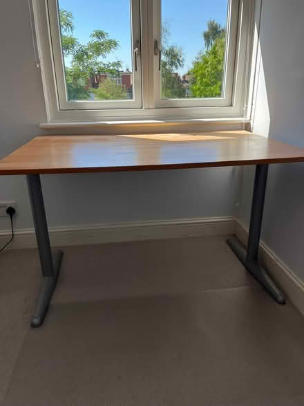 Photo of free Wood Desk with Metal Legs (Richmond/Barnes SW13) #1
