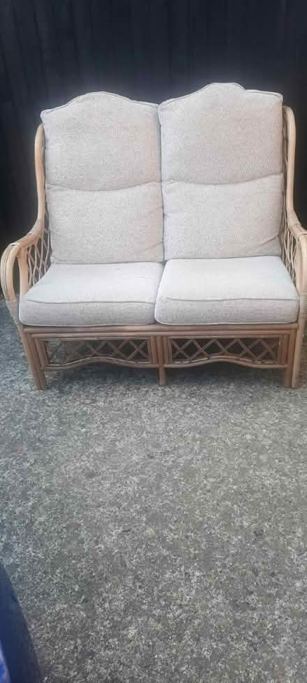 Photo of free Two seater wicker sofa (Hythe Southampton SO45) #1