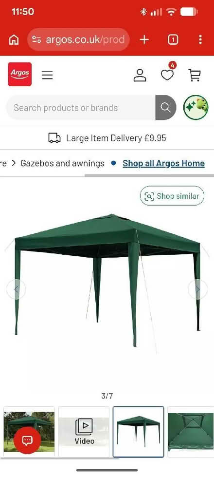 Photo of free Large gazebo - broken but repair able (Baldslow TN37) #1