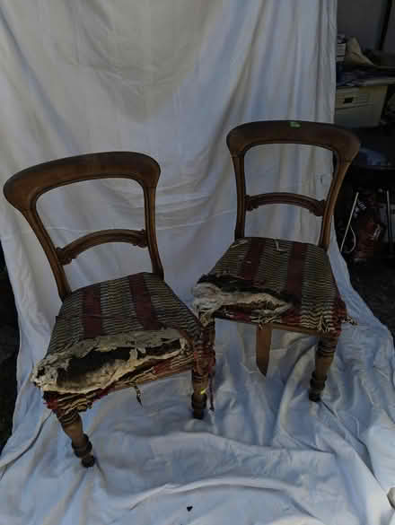 Photo of free Dining chairs needing restoration (East wall) #1
