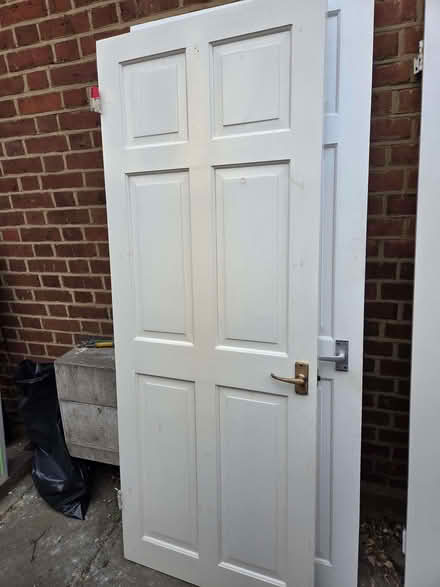 Photo of free Painted solid wood door (door in forefront of the pic) (Fleetville AL1) #1