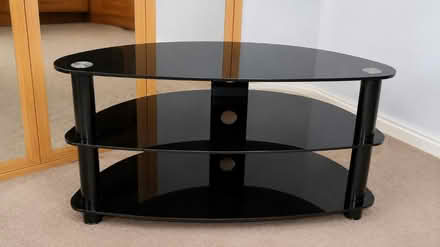 Photo of free Black Glass TV Stand (Westbourne, BH4) #1