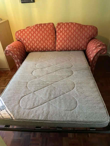 Photo of free Salmon pink sofa bed (Standlake OX29) #2