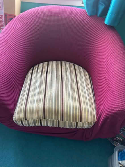 Photo of free Striped tub chair (Knebworth SG3) #1