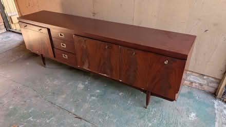 Photo of free 60s mahogany veneer sideboard (Gorse Hill GU22) #1