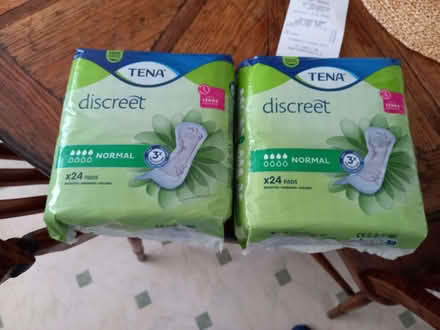 Photo of free Two unopened packs of Tena pads (Marston OX3) #1