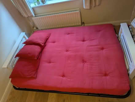Photo of free Red futon sofa bed (Bs78hd BS7) #3
