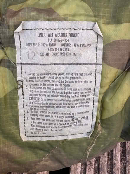 Photo of free NATO issue day sack, sleeping bag, belts and poncho lining (Abingdon Business Park OX14) #1