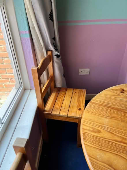 Photo of free Pine table&three chairs (Great Yarmouth NR30) #2