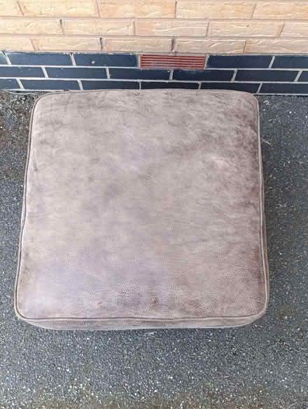 Photo of free Footstool Faux leather 75x75x45 (Cronkinson Farm CW5) #3
