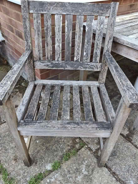 Photo of free Wooden garden table and 4 chairs (Lightwater GU18) #4