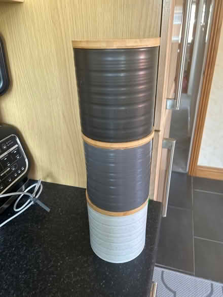Photo of free Set of 3 next tea, coffee and sugar cannisters (Beardwood BB2) #1