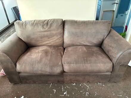 Photo of free Two seater fabric sofa (M15 Hulme) #1