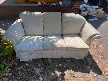 Photo of free MUST GO sofa in cream/light oatmeal (Surbiton KT6) #2
