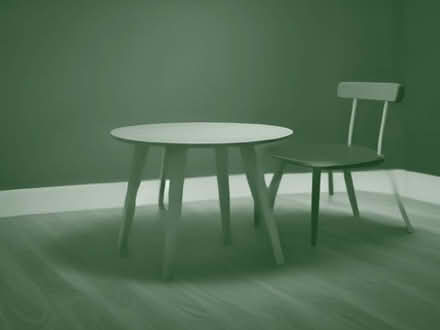 Photo of Dark wood dining table & chairs (Clayton Green PR6) #1