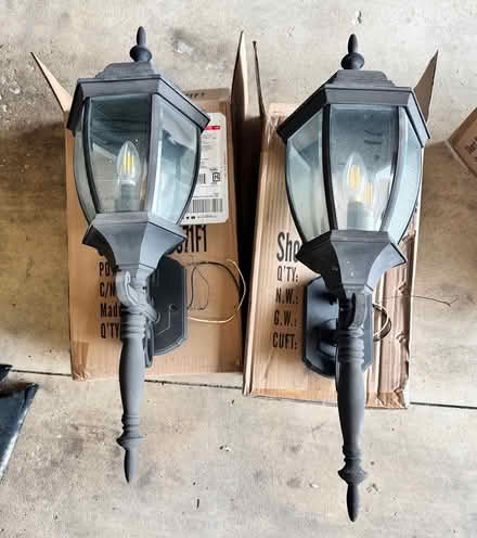 Photo of free 3 Outdoor sconces (East side of Geneva;) #1