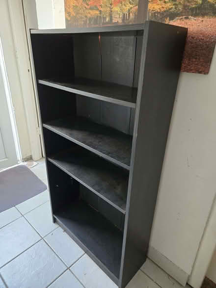 Photo of free Four Shelf Black Bookcase (Bozeat NN29) #2
