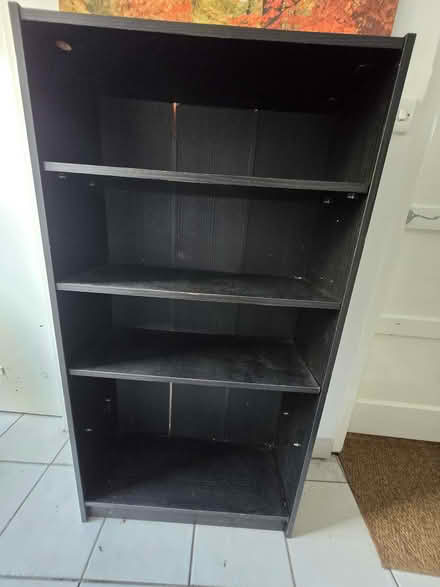 Photo of free Four Shelf Black Bookcase (Bozeat NN29) #1