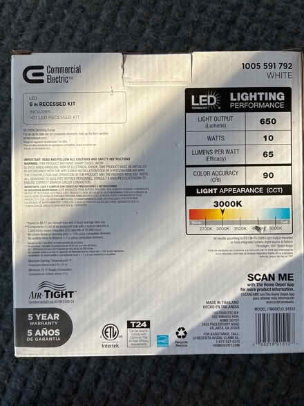 Photo of free Two new recessed 6” LED can lights (Downtown) #2
