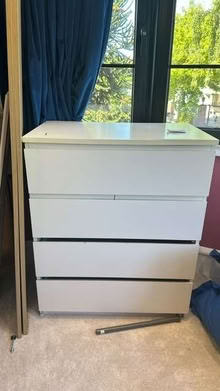 Photo of free White Ikea Malm Chester of drawers (Willesden Green NW10) #1