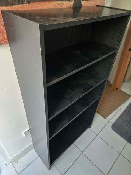 Photo of free Four Shelf Black Bookcase (Bozeat NN29) #3