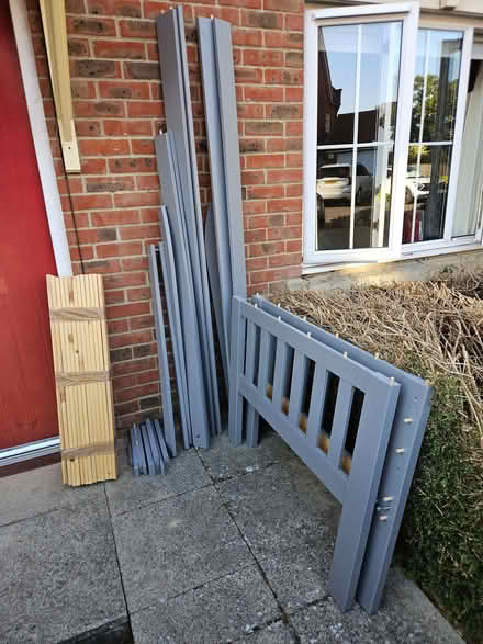 Photo of free Single bed frame wood grey (Croxley Green WD3) #1