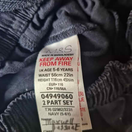 Photo of free Blue cotton M&S shorts, 5-6 (Chobham GU24) #2