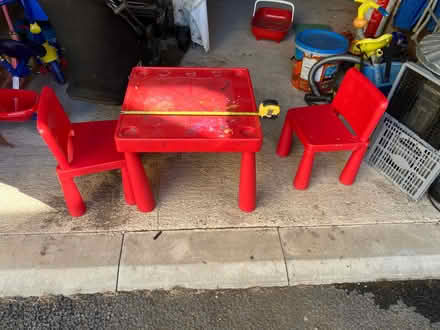 Photo of free Red kids play table and chairs (Twigworth GL2) #1