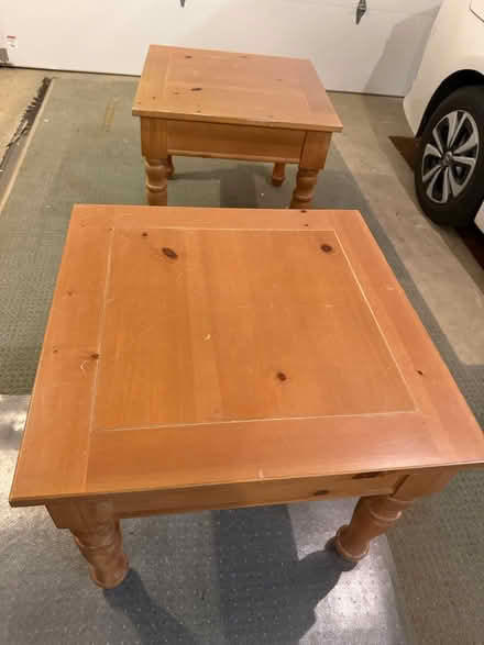 Photo of free Two square pine tables (Vienna) #1