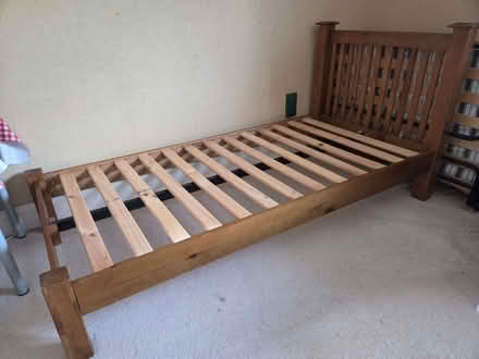 Photo of free Solid oak single bed (Forton PR3) #1