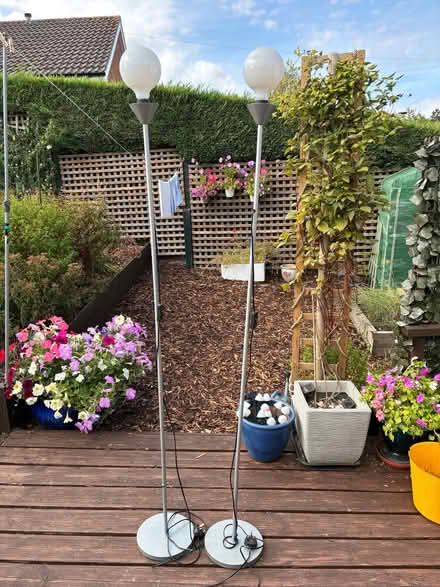 Photo of free 2 uplighters (Barnard's Green WR14) #1