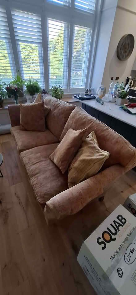 Photo of free 4 seater settee in burnished gold (Old Milverton CP CV32) #1