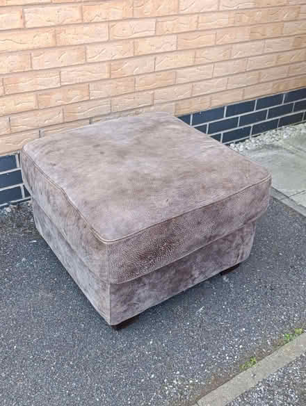 Photo of free Footstool Faux leather 75x75x45 (Cronkinson Farm CW5) #2