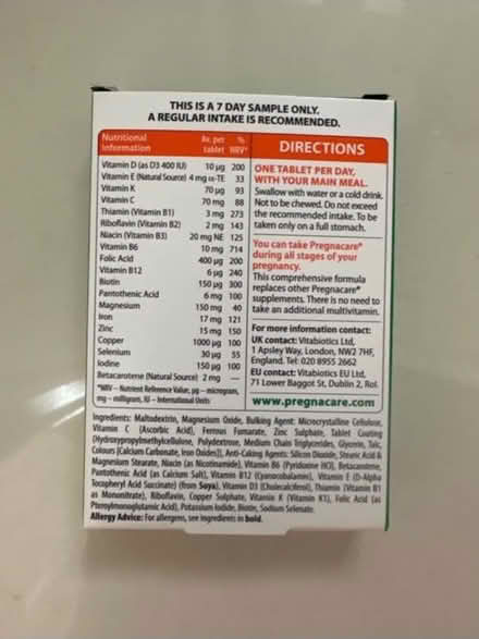 Photo of free Vitamins (CO4 9 Colchester) #2