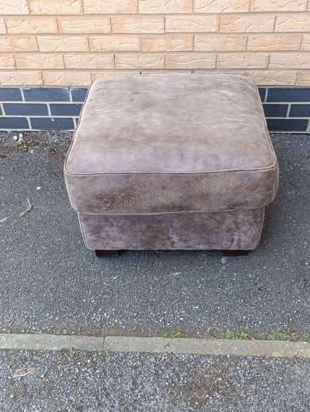 Photo of free Footstool Faux leather 75x75x45 (Cronkinson Farm CW5) #1