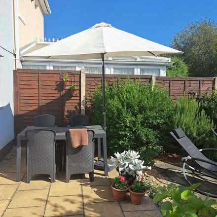 Photo of free Large cream garden parasol (Charminster BH8) #1