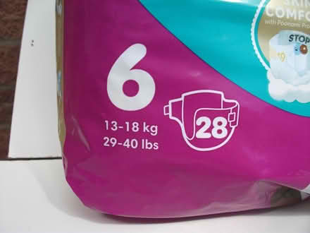 Photo of free No.6 Pampers Nappies (x28). NEW (ME16 - Allington) #2