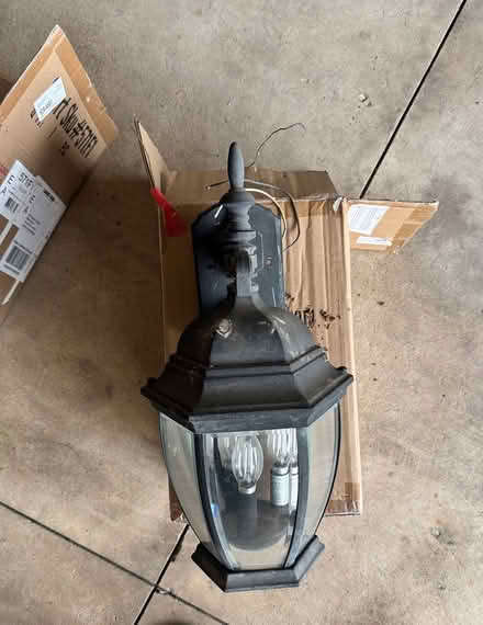 Photo of free 3 Outdoor sconces (East side of Geneva;) #2