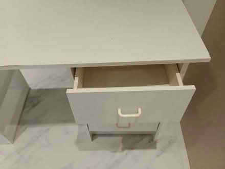 Photo of free White wooden desk (SG6 (near Norton Common)) #3