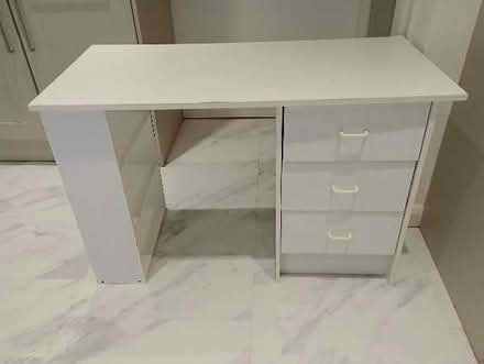 Photo of free White wooden desk (SG6 (near Norton Common)) #2