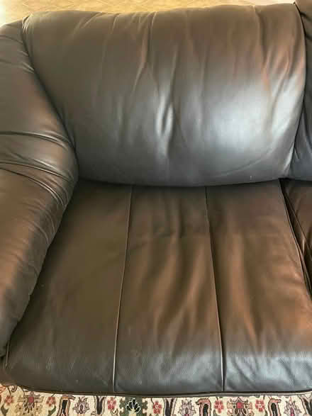 Photo of free 70" Black Leather Couch / Loveseat (Burien) #2