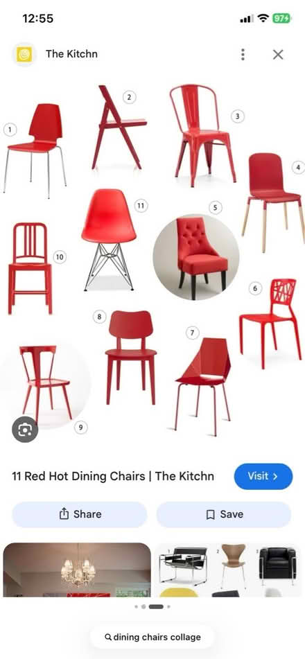 Photo of 4-6 dining chairs (Olivers Battery) #1