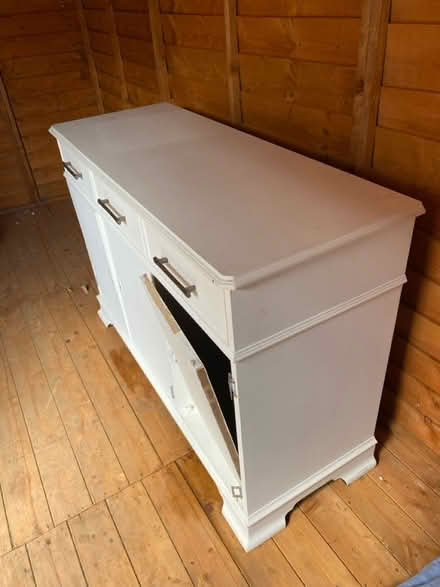 Photo of free White wooden storage unit / cabinet (Morley LS27) #2