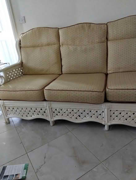 Photo of free Three seater cane sofa (Burgage, Blessington) #1