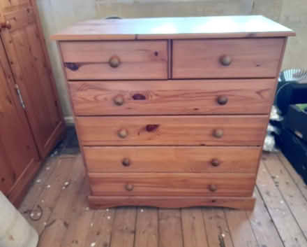 Photo of free pine 6 drawer chest of drawers (Taunton Pyrland & Rowbarton District Ward TA2) #1