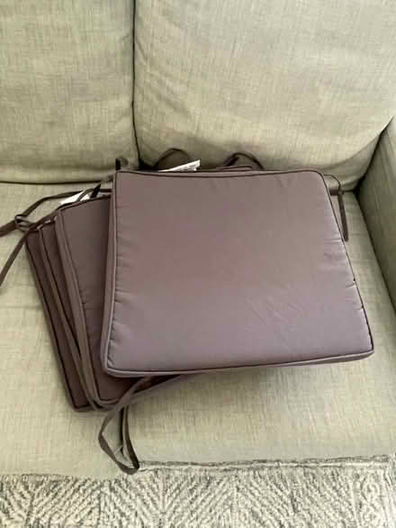 Photo of free 4x grey outdoor seat pads (The Fairway, Midhurst GU29) #1