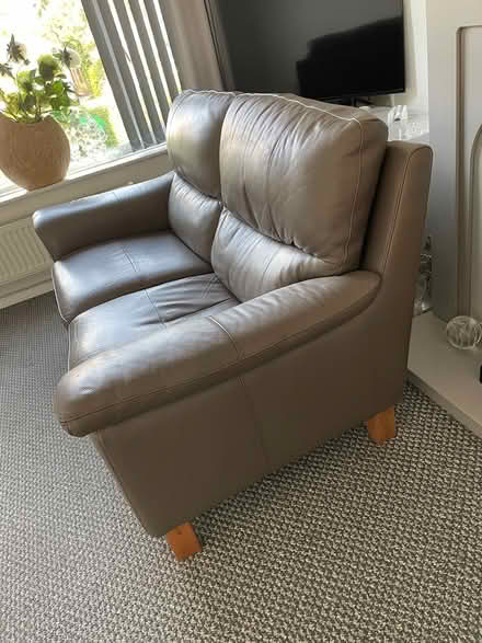 Photo of free leather couch (Scarisbrick, ormskirk) #2